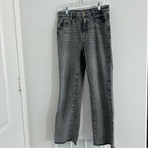 Zara Gray High Rise Straight Leg Jeans Size: 6